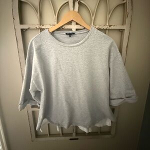 EUC 1.STATE Pleated-Back Pullover Blouse In Grey, Size Small